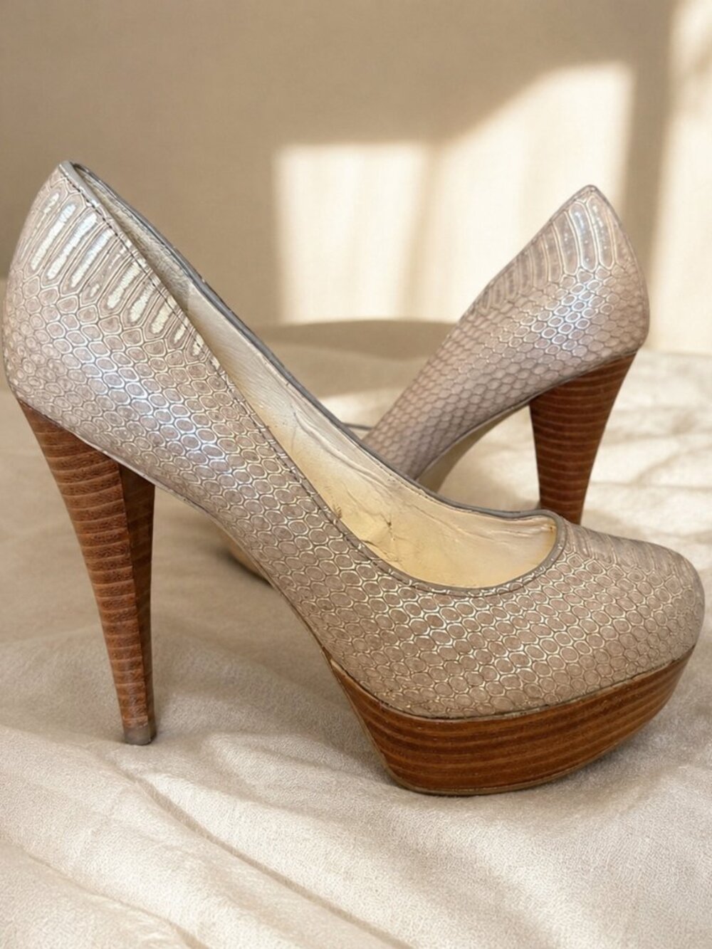 Guess Women's Textured Platform High Heels